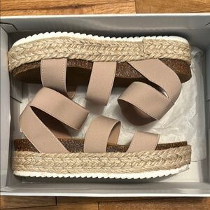 Women's Beige Espadrille Sandals